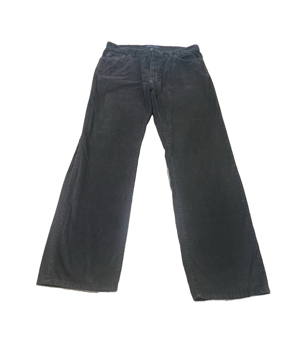 Eddie Bauer Corduroy Pants Mens 36x32 (36X31) Brown Straight Leg Y2K Casual